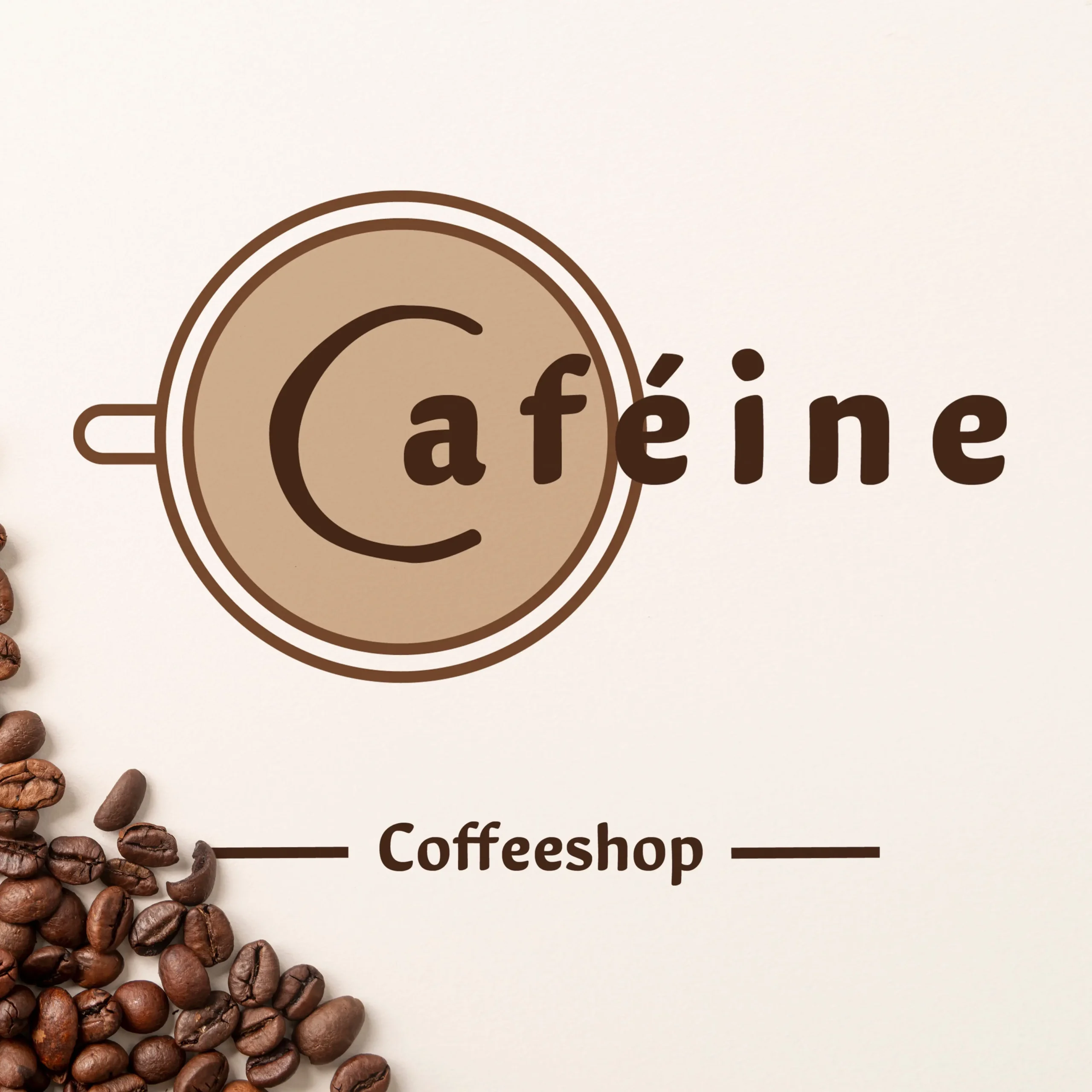 Logo caféine pour présenter le portfolio